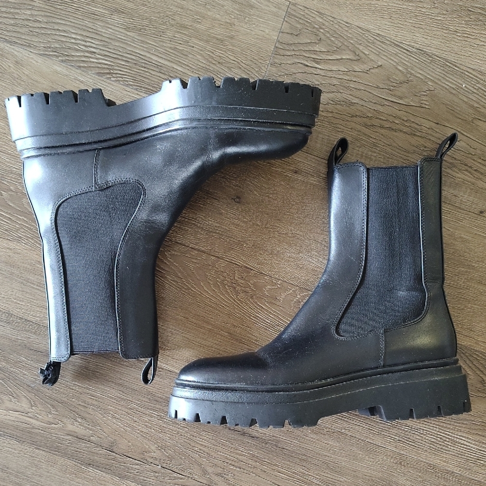 Zara Black Ankle Boots for Women